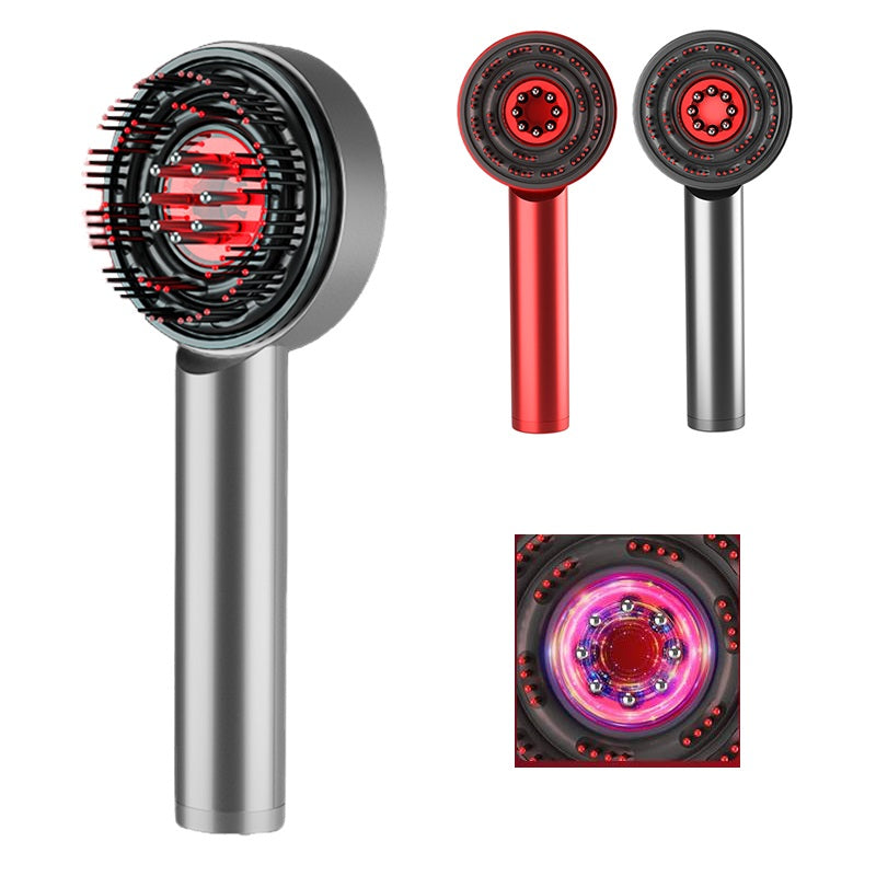 scalp massager with interchangeable nozzles on a white background